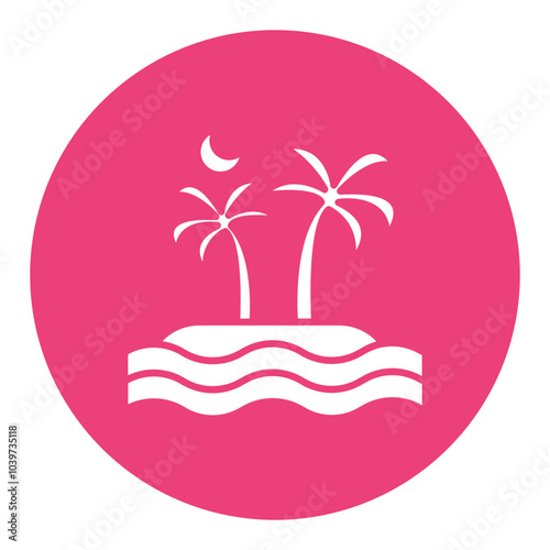 Island Landscape Icon