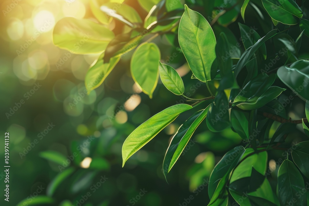 Fresh green leaf close up in natural garden setting. Fresh green leaf close up in natural garden setting.