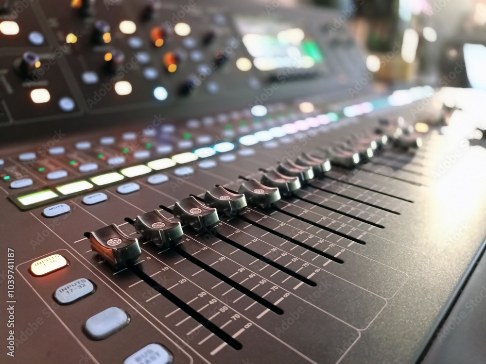 Audio mixer, sound engineer, sound mixer, concert. Audio mixer, sound engineer, sound mixer, concert.