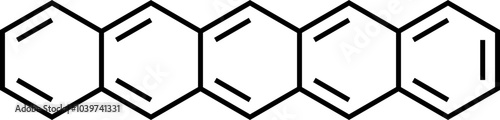 Pentacene structural formula, vector illustration photo