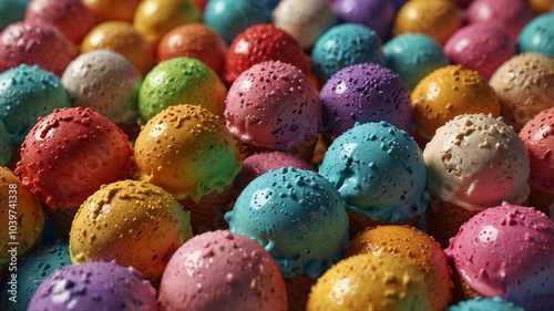 Colorful ice cream photo