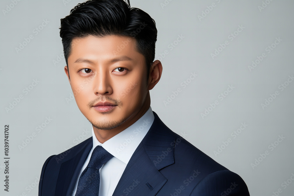 Professional headshot of a confident businessman in formal attire, wearing a dark suit and tie, with a focused expression, ideal for corporate profiles, business presentations, and branding materials. Professional headshot of a confident businessman in formal attire, wearing a dark suit and tie, with a focused expression, ideal for corporate profiles, business presentations, and branding materials.