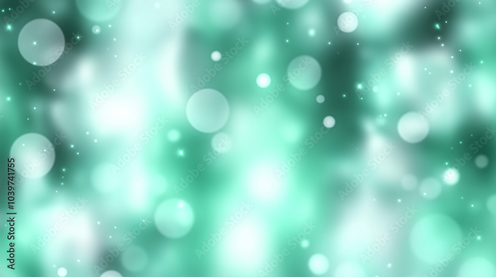 Abstract green bokeh light background with soft glow Abstract green bokeh light background with soft glow