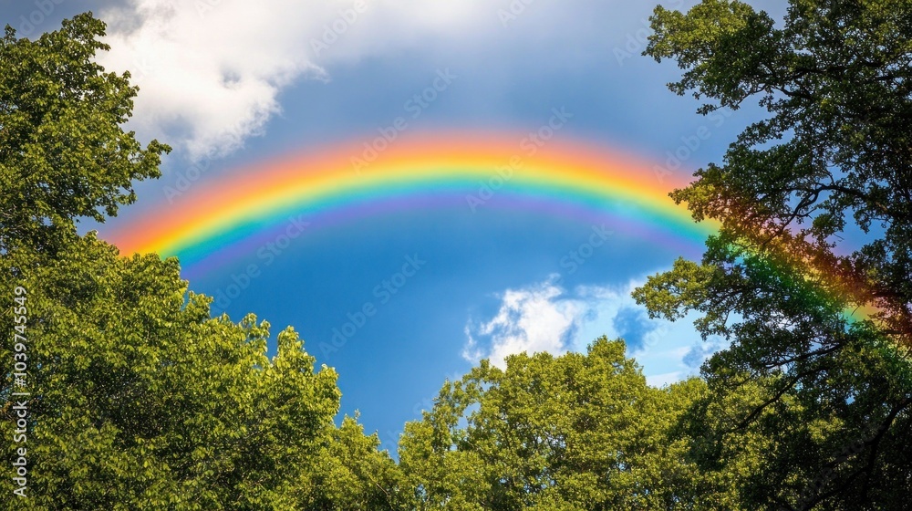 photograph of The rainbow after the rain is a symbol of hope. The beauty that comes with getting through difficult times. photograph of The rainbow after the rain is a symbol of hope. The beauty that comes with getting through difficult times.