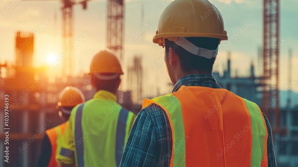 PPE for workplace safety, featuring construction workers wearing helmets, vests, and gloves to ensure protection on-site PPE for workplace safety, featuring construction workers wearing helmets, vests, and gloves to ensure protection on-site