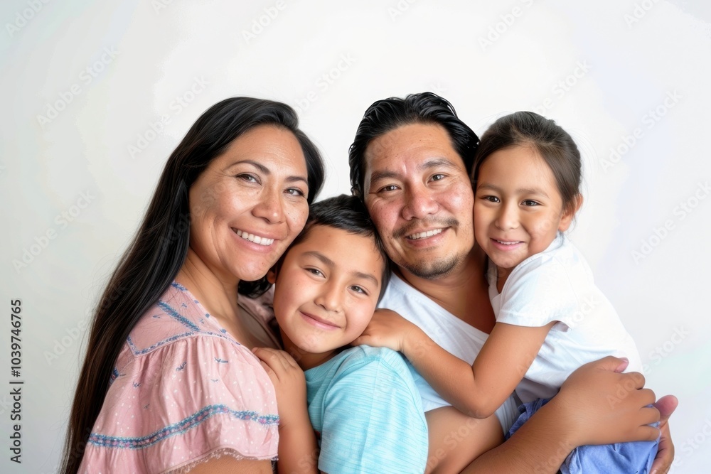 A happy native american family people person female. A happy native american family people person female.