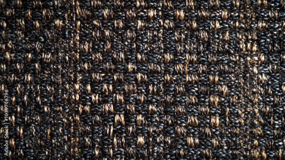 Fototapeta premium Rough weave fabric texture with coarse, natural fibers, showing an uneven yet strong weave pattern for rustic textiles
