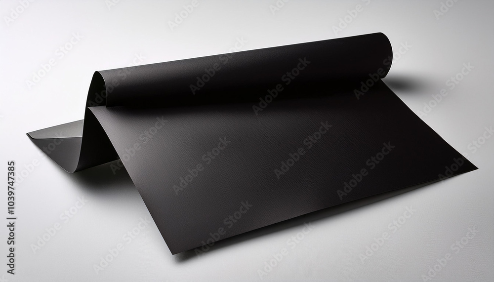 black paper on a white isolated background black paper on a white isolated background