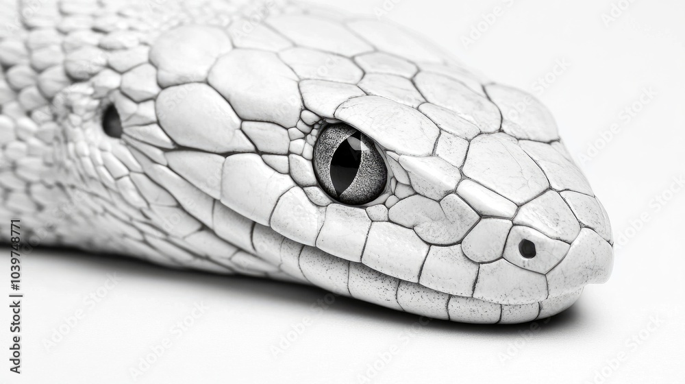 A stunning white reptile skin pattern featuring intricate textures in a seamless design of elegance and beauty