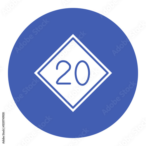 Free Download 20 Speed Limit Icon - GFXLoad