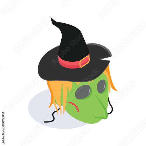 Have a look at this creative icon of scary witch