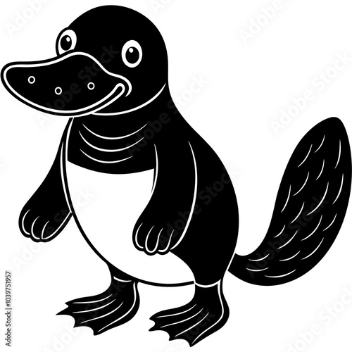 illustration of cartoon platypus