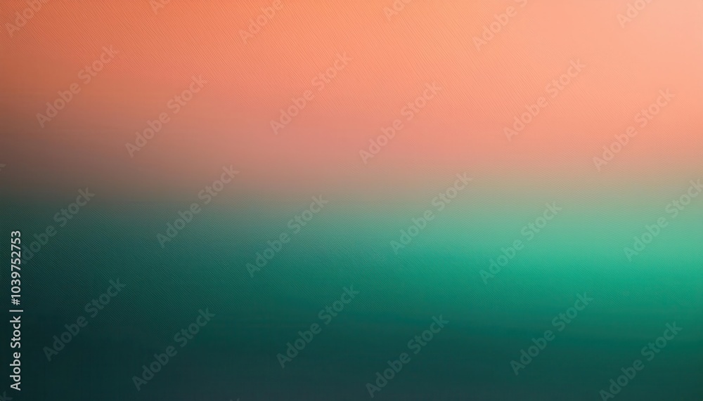 Fototapeta premium Serene Gradient Fusion. Soft Blend of Green, Peach, and Orange Hues with Gentle Transitions. Perfect for Modern Design Concepts, Minimalist Posters, and Relaxing Backgrounds with Ample Copy Space