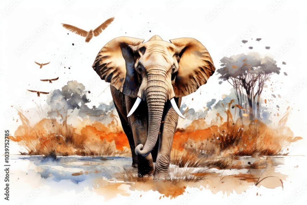 Obraz premium Safari Animal animal wildlife elephant.