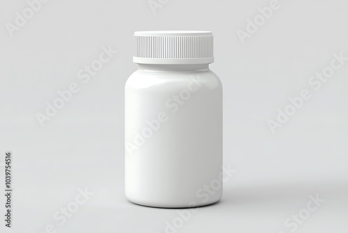 3d rendering, white medicine bottle, pill bottle, Generative Ai