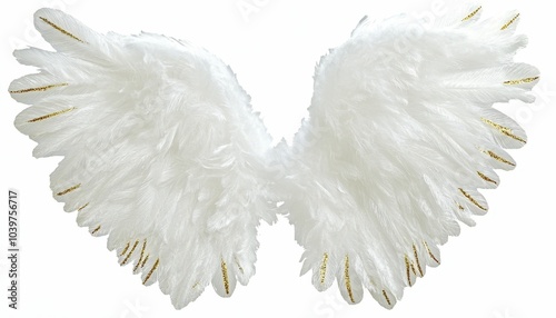 Angel wings isolated on white background