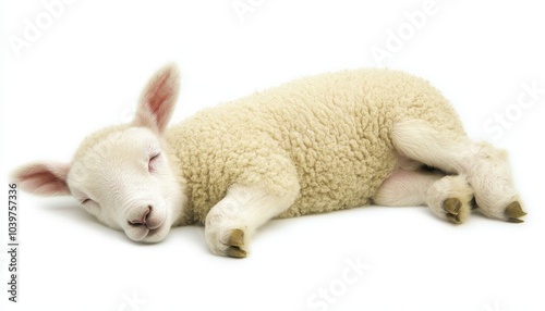 Sheep isolated on a white background