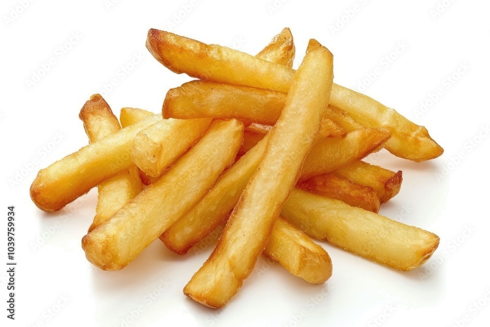 French fries isolated on white background. French fries isolated on white background.