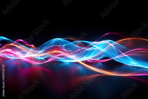 Fibre optic neon light backgrounds pattern motion.