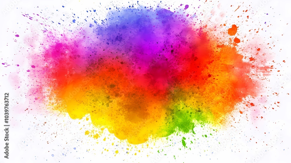 Fototapeta premium Abstract Watercolor Rainbow Explosion Background