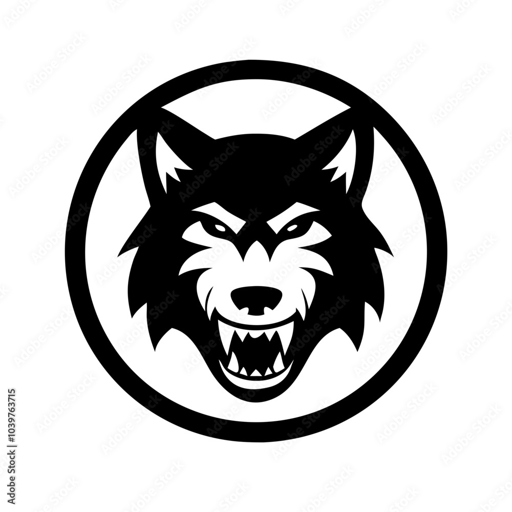 Wolf. Icon, logo, symbol, sign. A simple black and white drawing. Wolf. Icon, logo, symbol, sign. A simple black and white drawing.