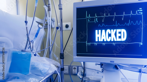 hospital heart monitor shows a 