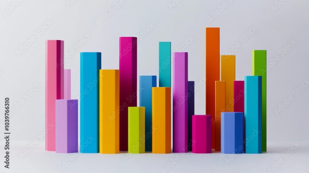 Colorful Bar Graphs in a Modern Display Colorful Bar Graphs in a Modern Display