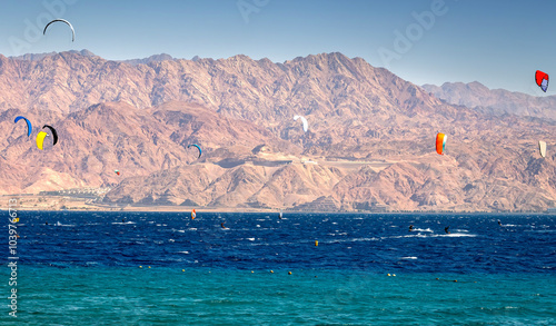 Water sport and recreation activities on the Red Sea, Middle East photo