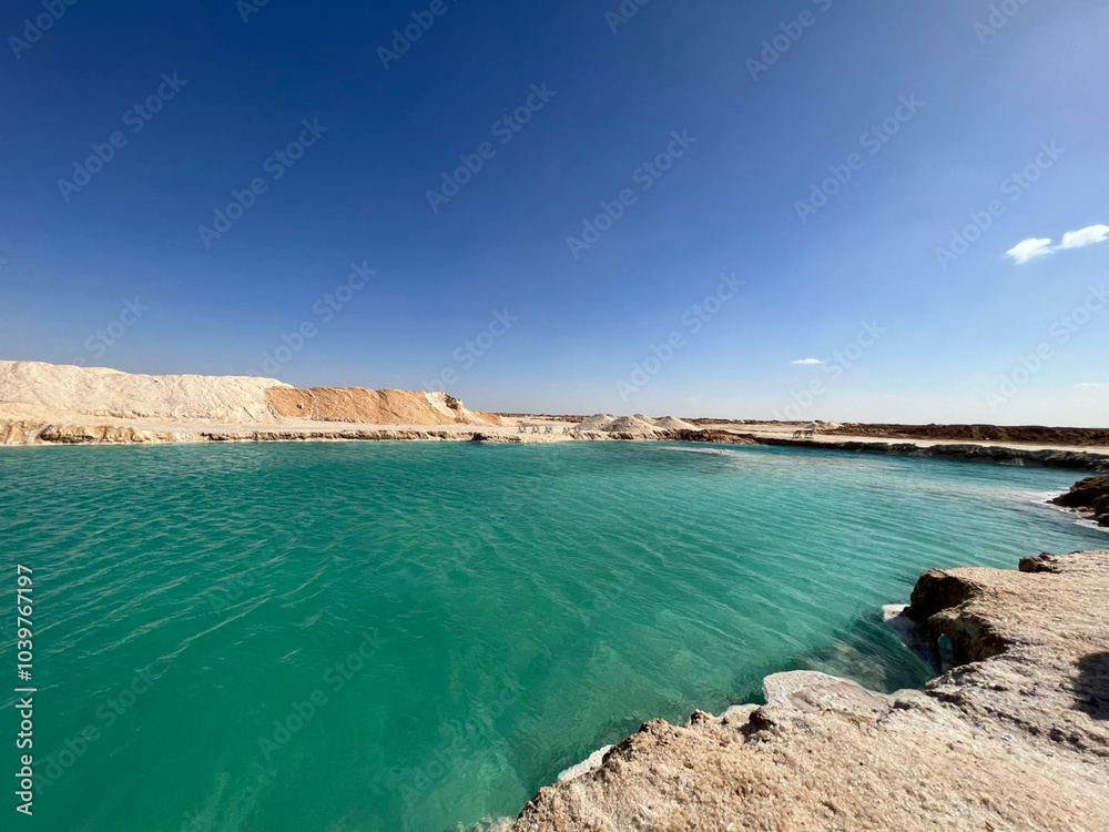 salt lakes in Siaw oasis, Egypt salt lakes in Siaw oasis, Egypt