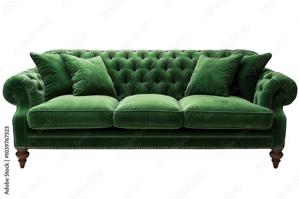 Green lawson sofa isolated on transparent background, png file, no background png file Green lawson sofa isolated on transparent background, png file, no background png file