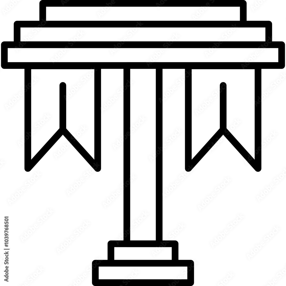 Bow Flags Icon Bow Flags Icon
