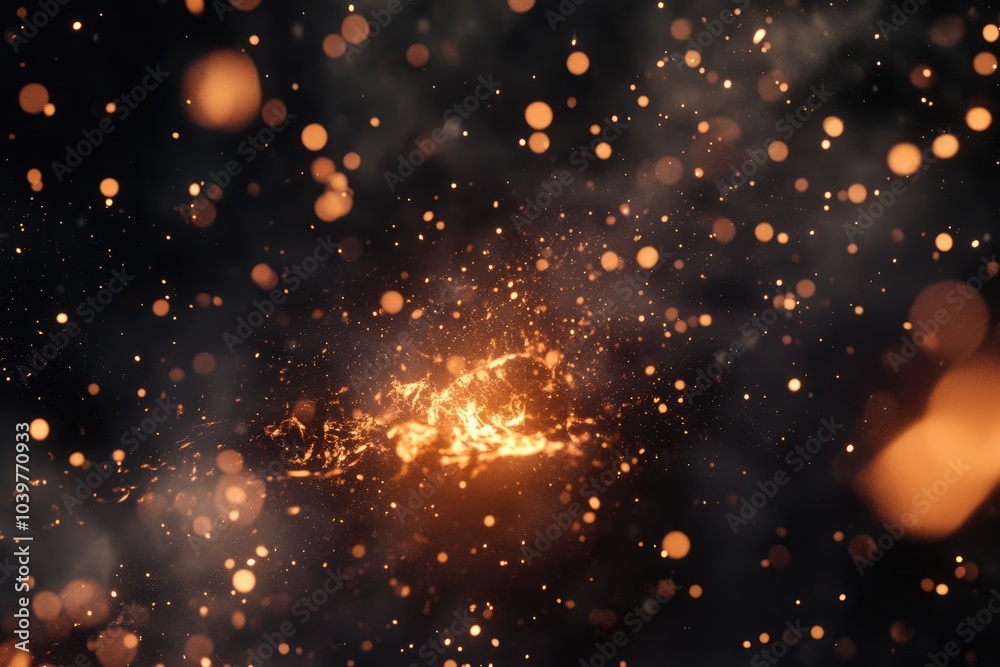 Fototapeta premium file of mixed of spashing fire work on black