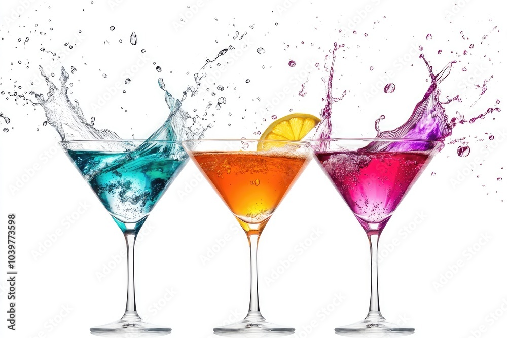 Three martinis for bar lounge restaurant menu. Three martinis for bar lounge restaurant menu.