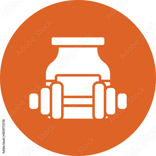 Sports Nutrition glyph circle icon