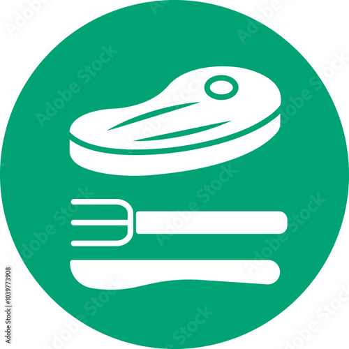 Lean Meat glyph circle icon