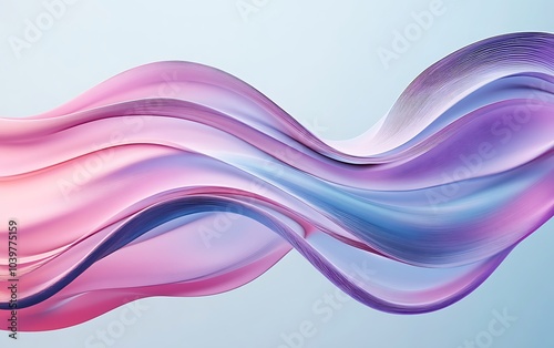 Flowing curve lines background, 3d rendering, Generative Ai 