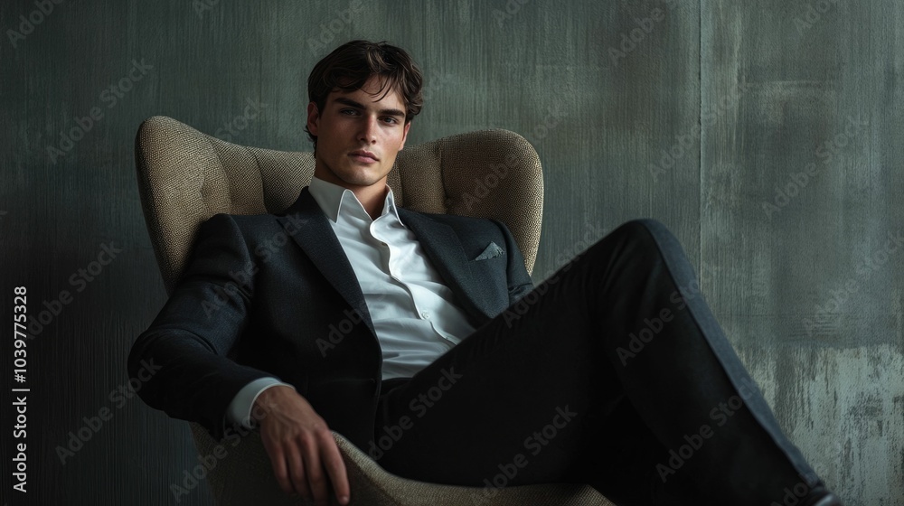 Businessman Sitting in an Elegant Modern Chair with a Thoughtful Pensive Expression The Image Conveys a Sense of Authority Leadership and Strategic in a Corporate or Business Setting Businessman Sitting in an Elegant Modern Chair with a Thoughtful Pensive Expression The Image Conveys a Sense of Authority Leadership and Strategic in a Corporate or Business Setting