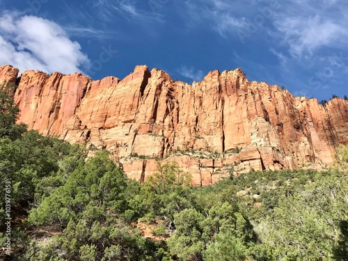 Rocky mountains in sunny day