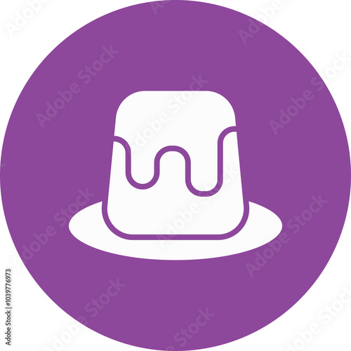 Pudding glyph circle icon