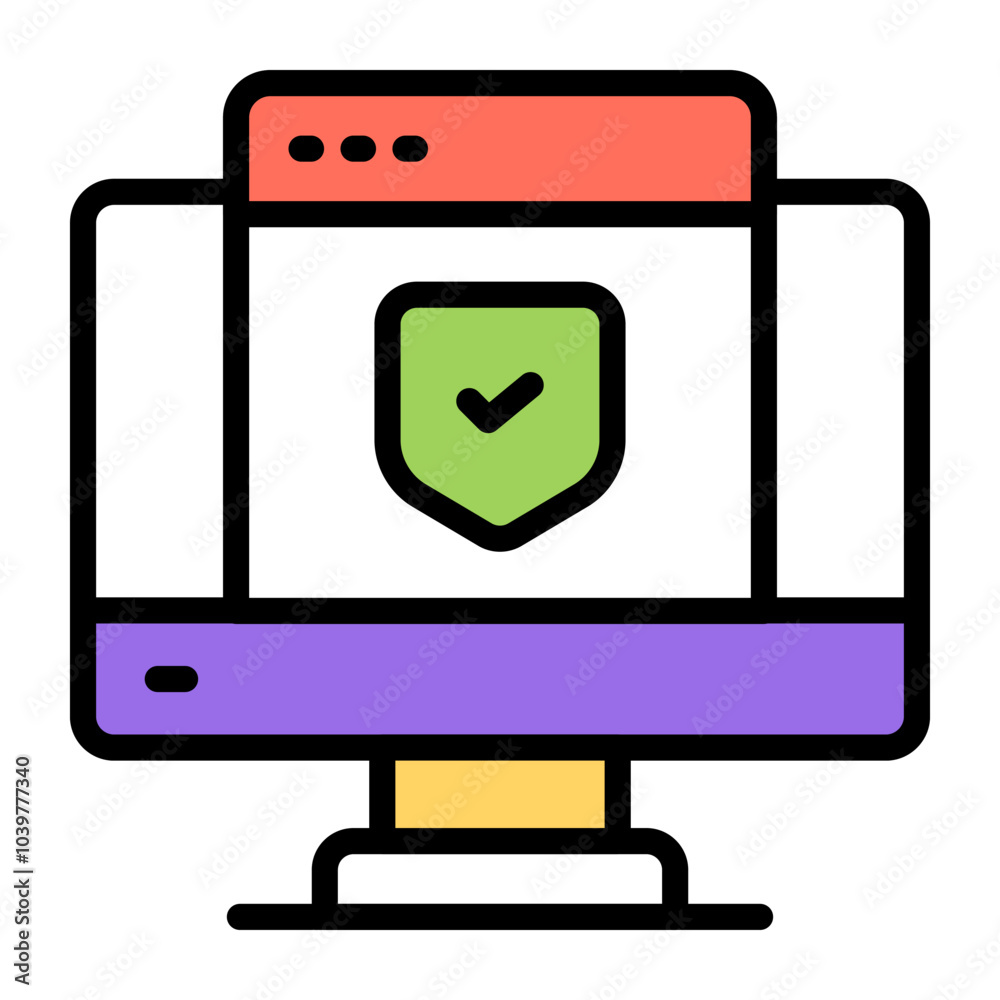 Modern design icon of web security
Modern design icon of web security