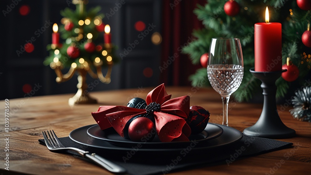 Elegant Christmas Table Setting for Festive Dining