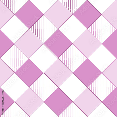 Gingham ,Scott ,Geometric seamless pattern. Texture from rhombus,squares for dress, fabric, paper,clothes,tablecloth.,net, grid.Copy space for your text and your business.