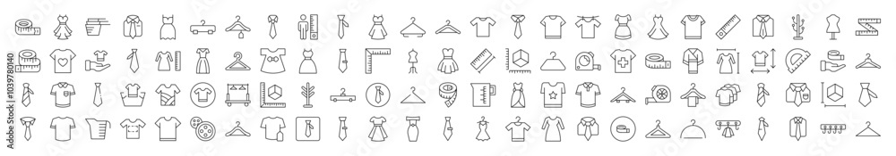 custom made wallpaper toronto digitalSewing and Garment Thin Line Icon Set. Editable Stroke. Suitable for Banners, Cards, Social Networks, Apps