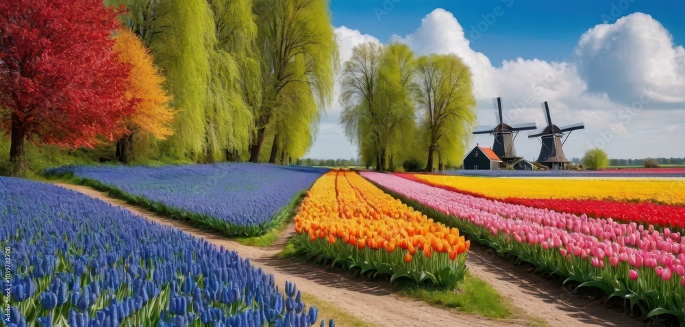 Obraz premium field of tulips