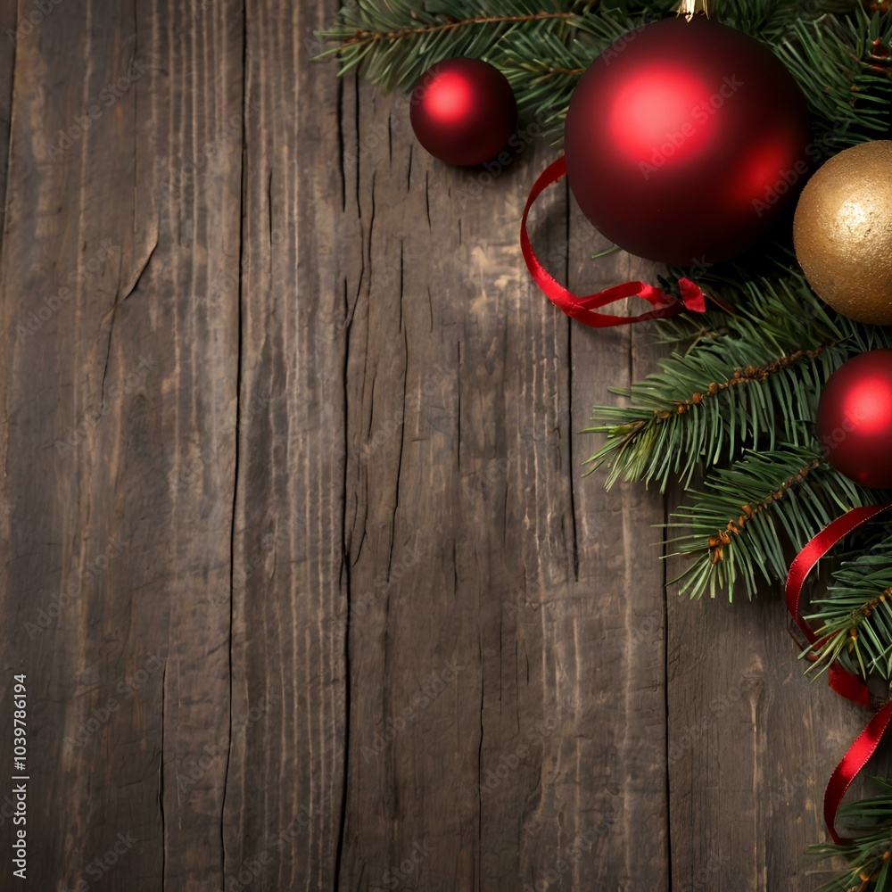 christmas decoration on background with space christmas decoration on background with space