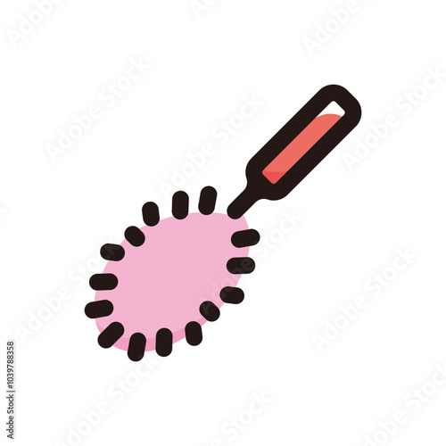 Microfiber feather duster outline icon for graphic design, apps and websites