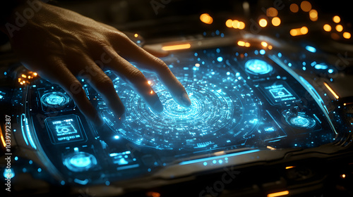 Discover the Unparalleled Interactive Experience with Immersive Digital Interfaces and Futuristic Biometric Touch Interactions