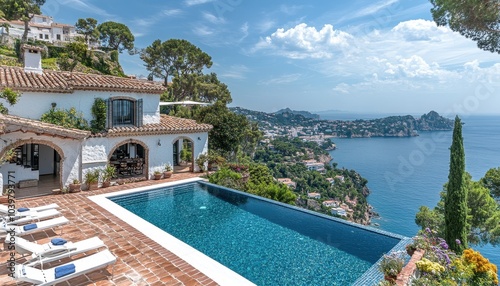 Stunning coastal villa with infinity pool overlooking the Mediterranean sea