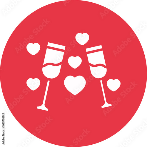 Wedding Party glyph circle icon