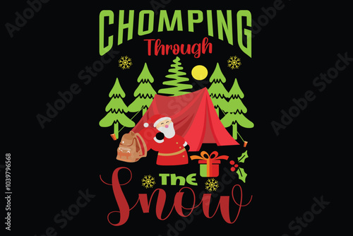 chomping through the snow